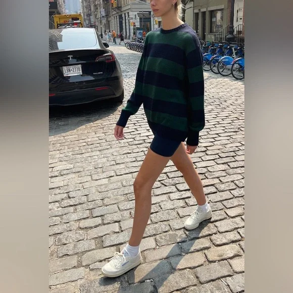 Brandy Melville Brianna Cotton Thick Stripe Sweater - Picture 3 of 5